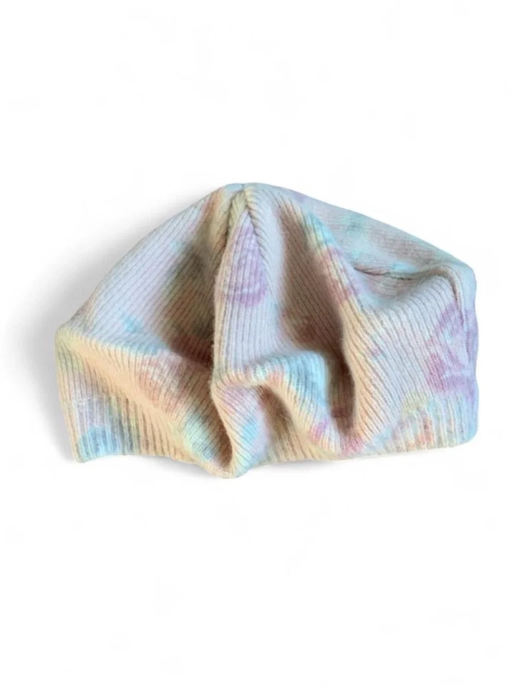 Daniella Veo Angora Wool Beret Pastel Florals Vintage 90s Made in Italy